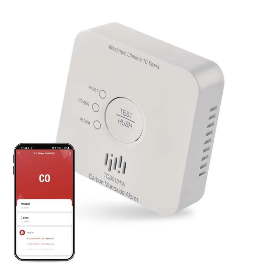 Kohlenmonoxid-Detektor GoSmart 2xAA Wi-Fi Tuya