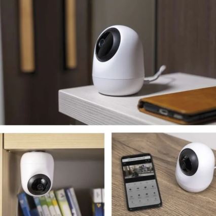 Intelligente Innen-Drehkamera mit Bewegungssensor GoSmart 5V Wi-Fi Tuya Weiß