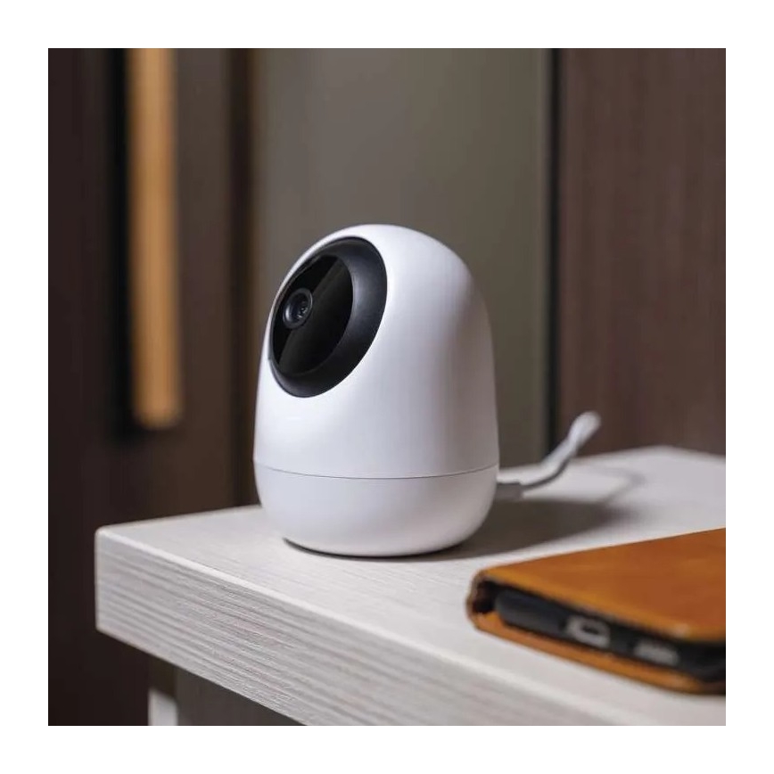 Intelligente Innen-Drehkamera mit Bewegungssensor GoSmart 5V Wi-Fi Tuya Weiß