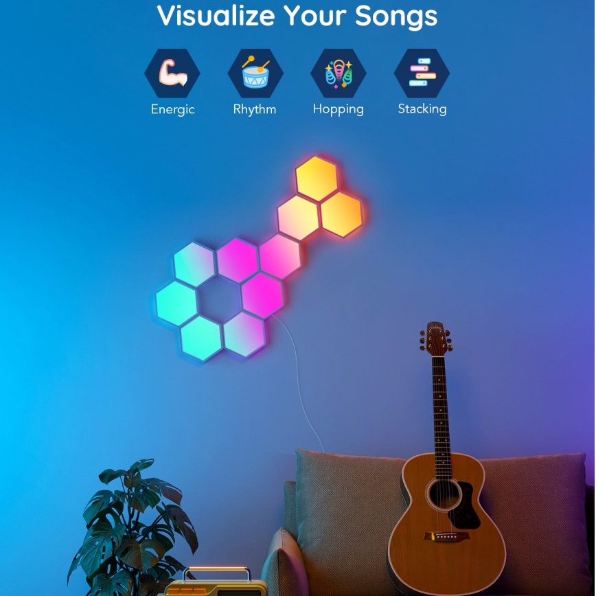 Govee - Erweiterungsset 2x LED RGB Dimmbares Panel LED/7,2W/230V Wi-Fi