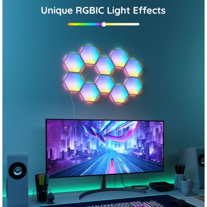 Govee - Erweiterungsset 2x LED RGB Dimmbares Panel LED/7,2W/230V Wi-Fi