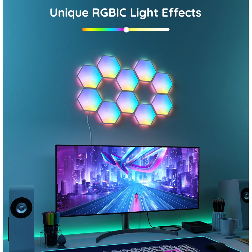 Govee - Erweiterungsset 2x LED RGB Dimmbares Panel LED/7,2W/230V Wi-Fi