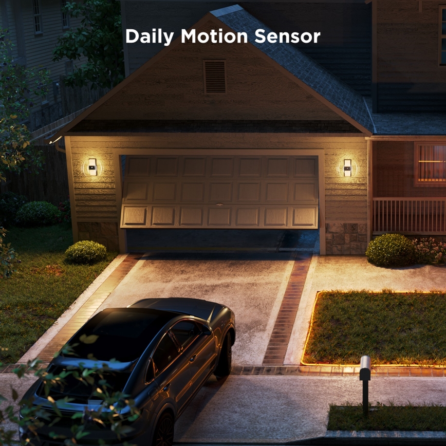Govee - LED RGBIC Dimmbare Outdoor-Wandleuchte mit Sensor LED/230V IP65 2700-6500K Wi-Fi