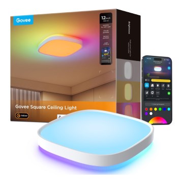Govee - LED RGBIC Dimmbare Deckenleuchte LED/24W/230V 2700-6500K Wi-Fi 30x30 cm