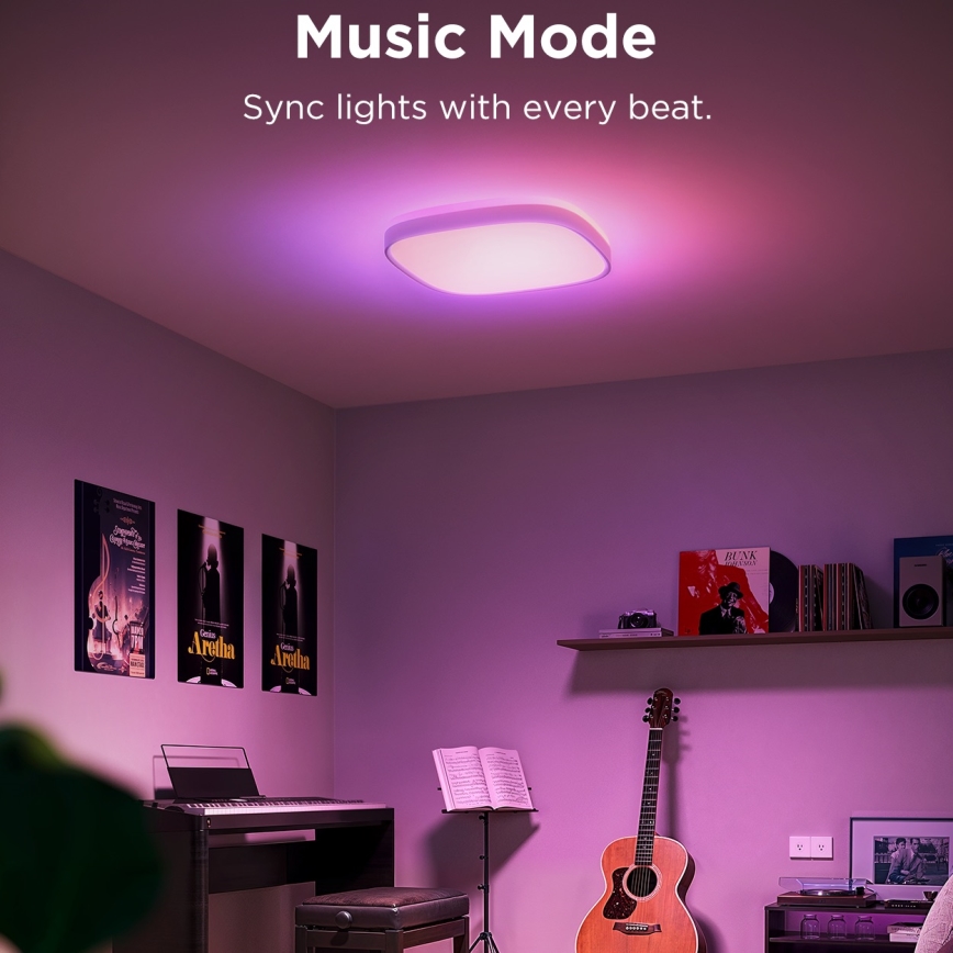 Govee - LED RGBIC Dimmbare Deckenleuchte LED/24W/230V 2700-6500K Wi-Fi