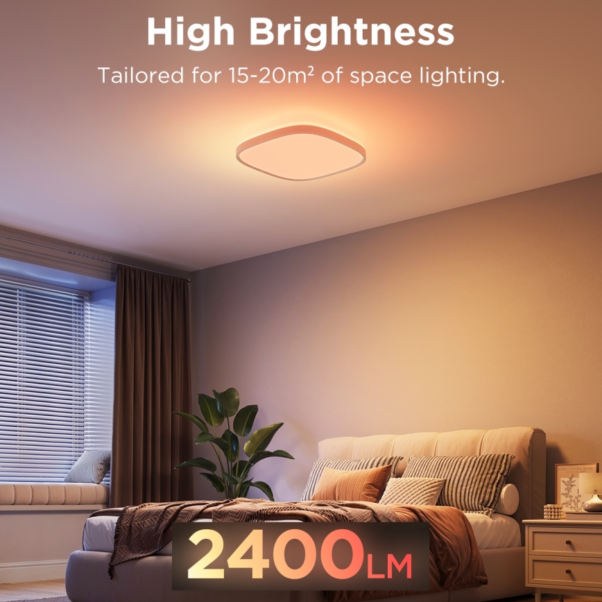 Govee - LED RGBIC Dimmbare Deckenleuchte LED/24W/230V 2700-6500K Wi-Fi