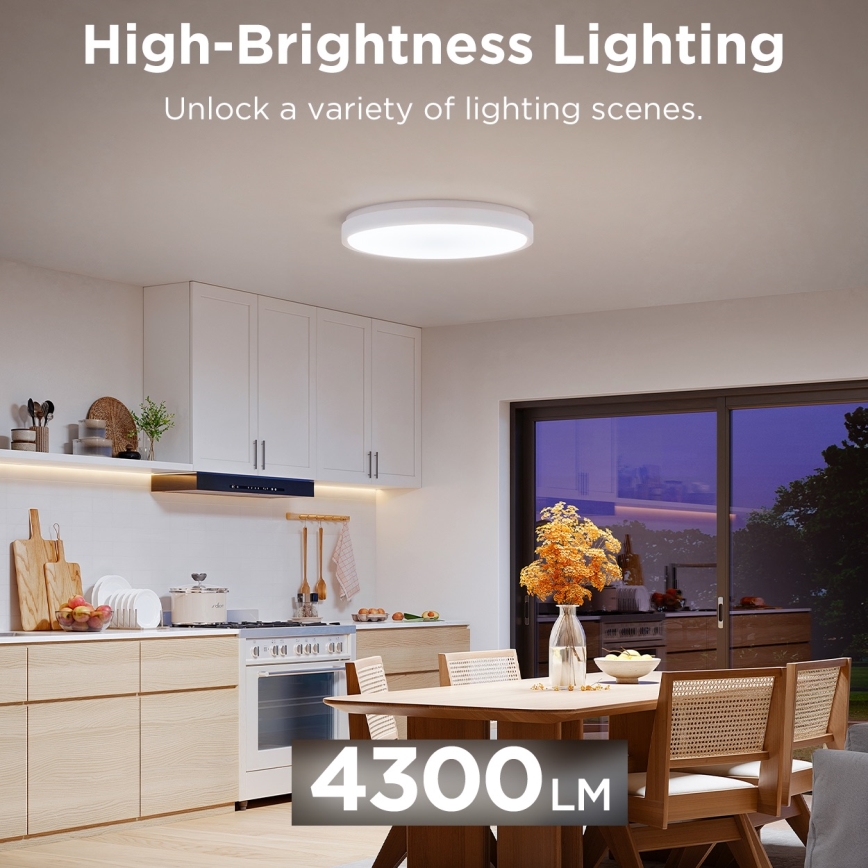 Govee - LED RGBIC Dimmbare Deckenleuchte LED/49W/230V 2700-6500K Wi-Fi
