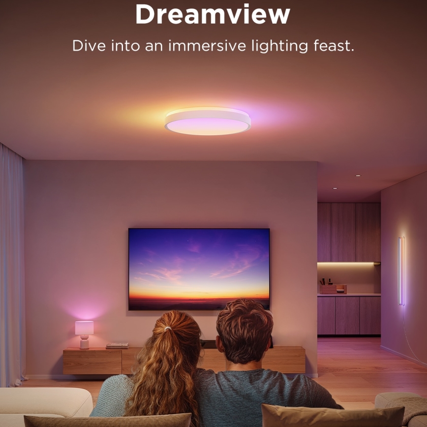 Govee - LED RGBIC Dimmbare Deckenleuchte LED/49W/230V 2700-6500K Wi-Fi