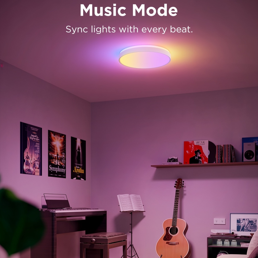 Govee - LED RGBIC Dimmbare Deckenleuchte LED/49W/230V 2700-6500K Wi-Fi