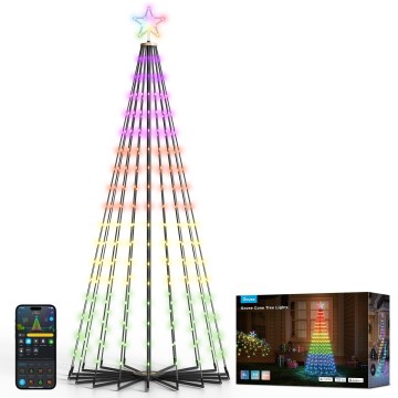 Govee - LED RGBIC Weihnachtsbaum mit Stern LED/15W/230V IP65 1,8m Matter Wi-Fi