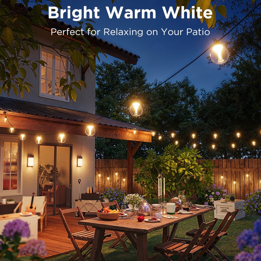 Govee - LED RGBICW Dimmbare Outdoor-Deko-Lichterkette LED/24W/230V IP67 2700-6500K Wi-Fi
