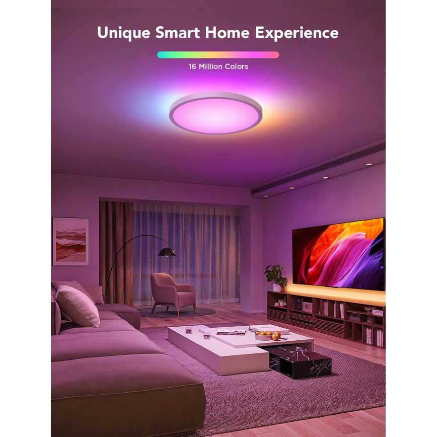 Govee - LED RGBICWW dimmbare Deckenleuchte LED/29W/230V Ø 30 cm matt Wi-Fi