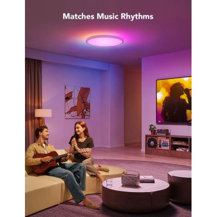 Govee - LED RGBICWW dimmbare Deckenleuchte LED/29W/230V Ø 30 cm matt Wi-Fi