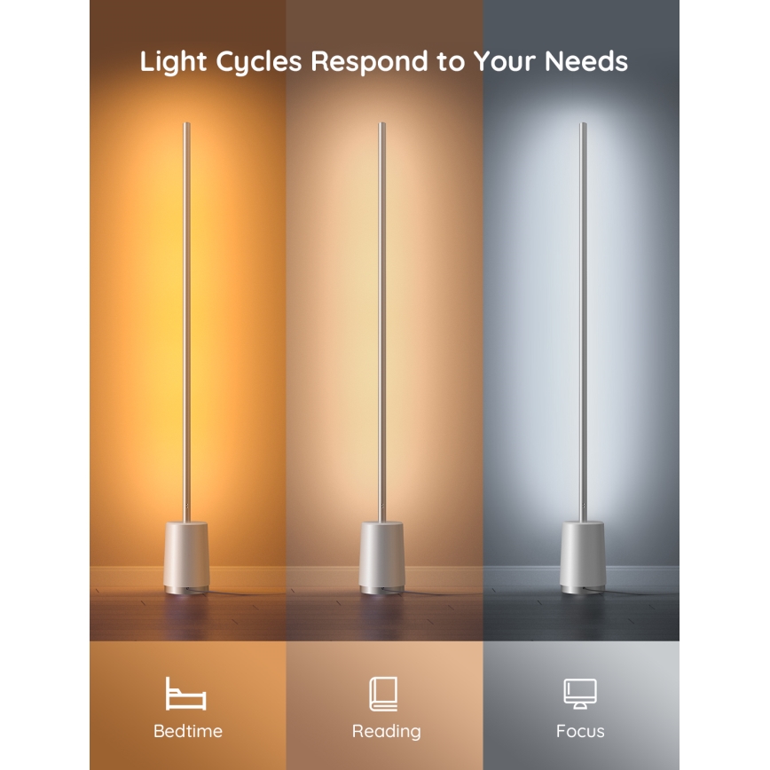 Govee - LED dimmbare Stehlampe LYRA SMART RGBICWW 2200-6500K Wi-Fi + Fernbedienung