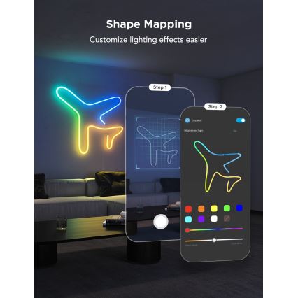 Govee - Neon 2 MATTER flexibler 3 m RGBIC LED-Strip mit Wi-Fi