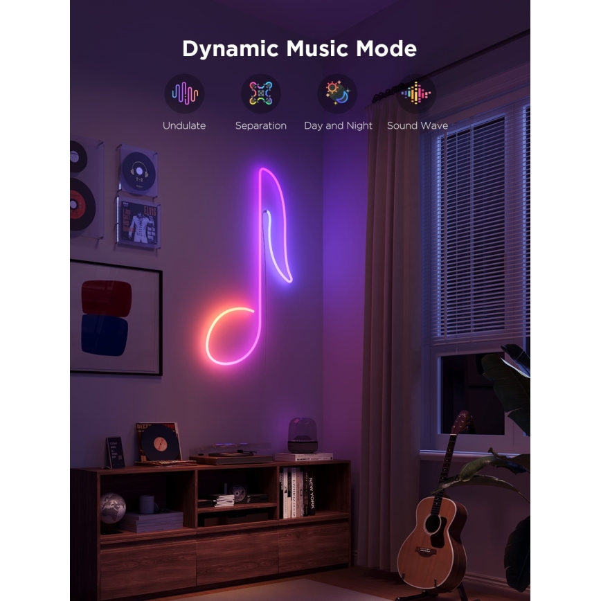 Govee - Neon 2 MATTER flexibler 3 m RGBIC LED-Strip mit Wi-Fi