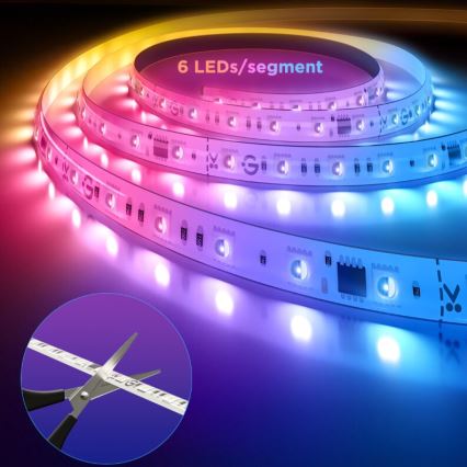 Govee - RGBWWIC Dimmbarer LED-Verlängerungsstreifen Strip Light 2 Pro 1m Wi-Fi Matter