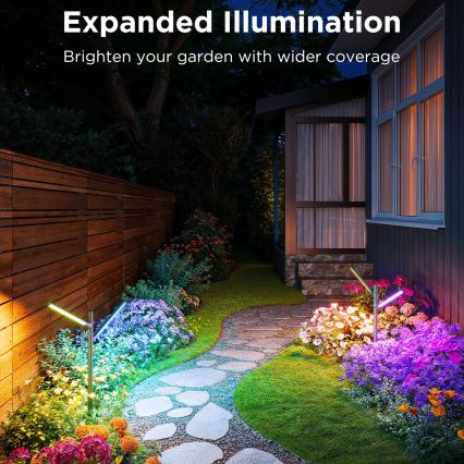 Govee - SET 2x LED RGBICWW Dimmbare Outdoor-Leuchte LED/18W/230V IP66 2700-6500K Wi-Fi