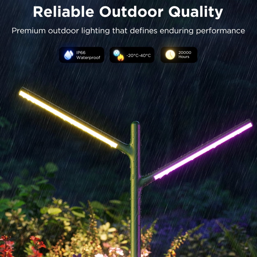 Govee - SET 2x LED RGBICWW Dimmbare Outdoor-Leuchte LED/18W/230V IP66 2700-6500K Wi-Fi