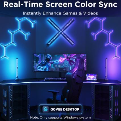 Govee - Smart RGBIC Gaming Pro Lichtpaneele Matter Wi-Fi