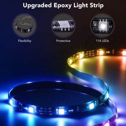 Govee - TV 40-50 SMART LED-Hintergrundbeleuchtung RGBIC Wi-Fi