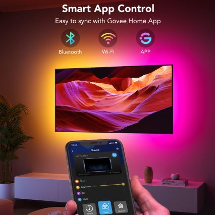 Govee - TV 40-50 SMART LED-Hintergrundbeleuchtung RGBIC Wi-Fi
