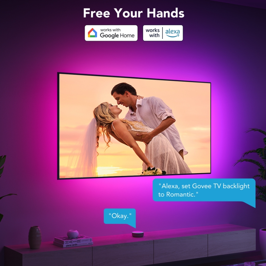 Govee - TV 40-50 SMART LED-Hintergrundbeleuchtung RGBIC Wi-Fi