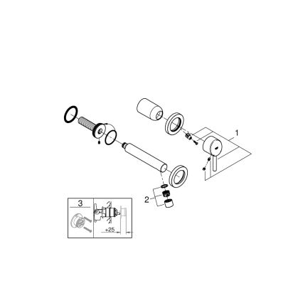 GROHE 19575001 - Waschtisch-Zweiloch-Armatur CONCETTO 147 mm glänzender Chrom