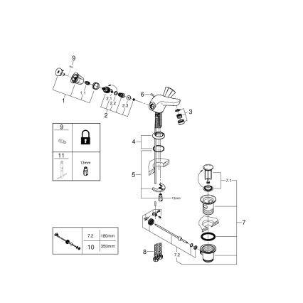 GROHE 21390001 - Waschtischarmatur COSTA L DN 15, Hochglanz-Chrom