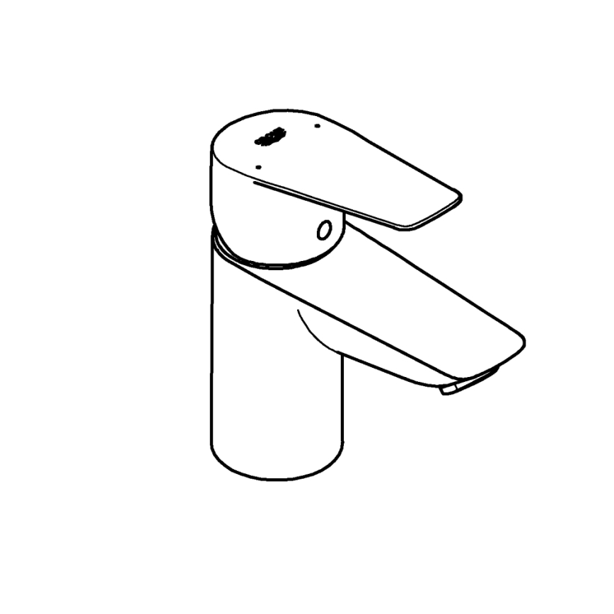 GROHE 23773001 - Waschtischarmatur START EDGE, Größe S, Hochglanz-Chrom