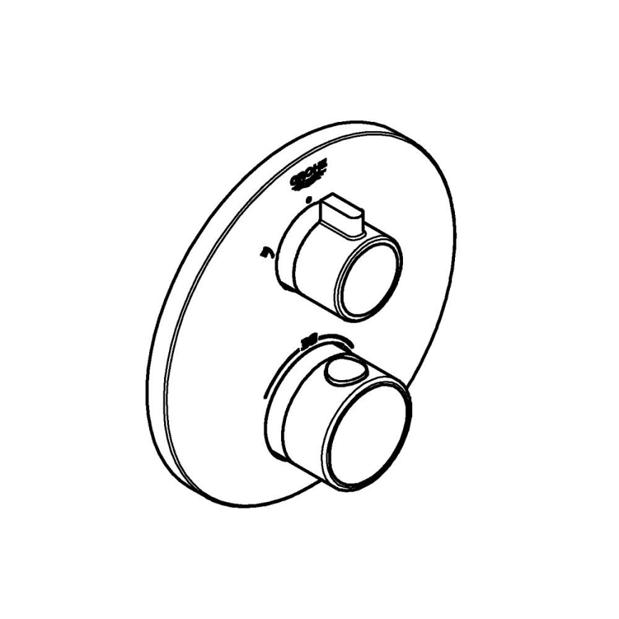 GROHE 24076000 - GROHTHERM Thermostat-Duscharmatur, Hochglanz-Chrom