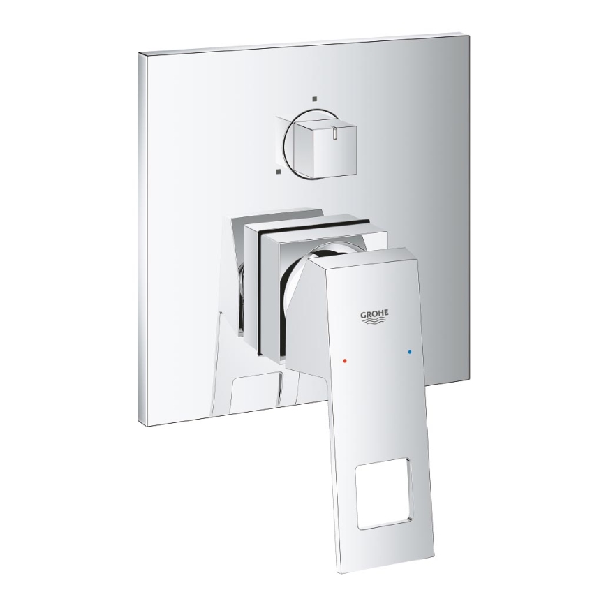 GROHE 24094000 - EUROCUBE Einhandmischer mit 3‑Wege‑Umschalter, Hochglanz‑Chrom