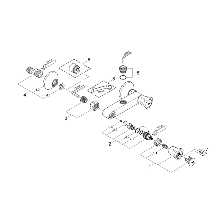 GROHE 26009001 - Duscharmatur COSTA L DN 15, Hochglanzchrom