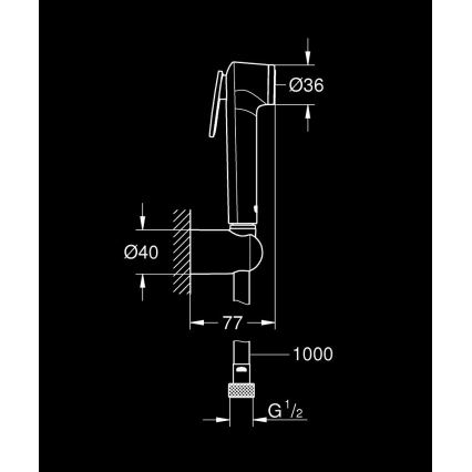 GROHE 26352000 - Handbrause TEMPESTA-F TRIGGER SPRAY 30 36 mm, glänzend verchromt