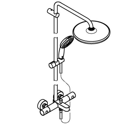 GROHE 269882431 - Duschsystem VITALIO START SYSTEM 250 390 mm schwarz