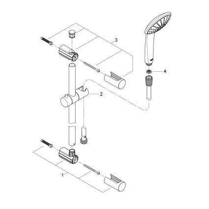 GROHE 27322000 - Duschset VITALIO JOY 600 mm, glänzender Chrom