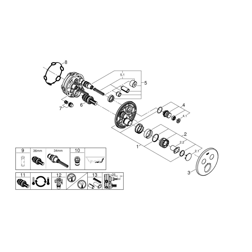 GROHE 29119AL0 - Thermostat GROHTHERM SMARTCONTROL Anthrazit