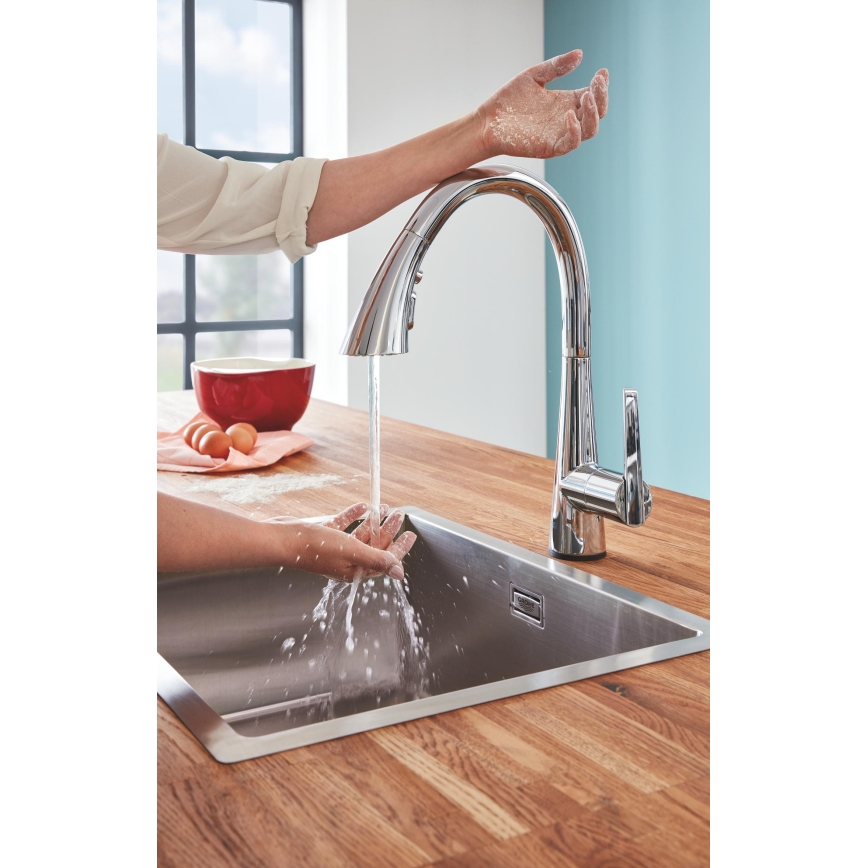 GROHE 30219002 - Elektronische Spültischarmatur ZEDRA TOUCH Hochglanz-Chrom