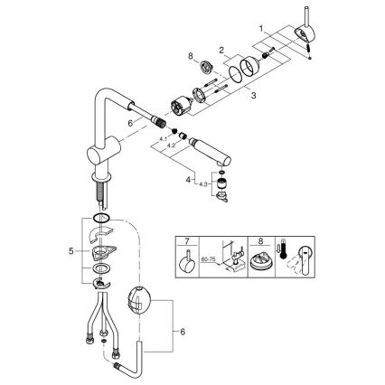 GROHE 30274000 - Küchenarmatur mit L-Auslauf, glänzender Chrom