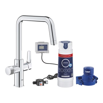 GROHE 30594000 - Spültischarmatur BLUE PURE Start mit Ultrasafe-Filterfunktion, Chrom