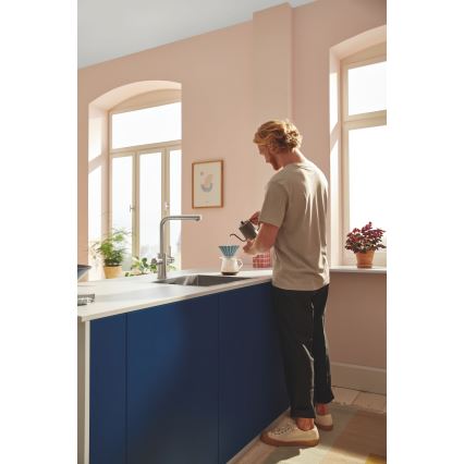 GROHE 30601DC0 - Küchenarmatur BLUE PURE mit ausziehbarem Auslauf, Edelstahl
