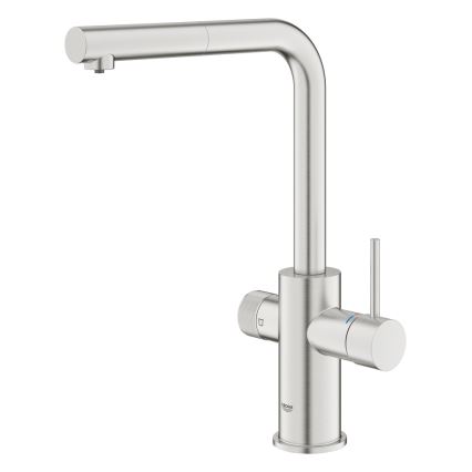 GROHE 30601DC0 - Küchenarmatur BLUE PURE mit ausziehbarem Auslauf, Edelstahl