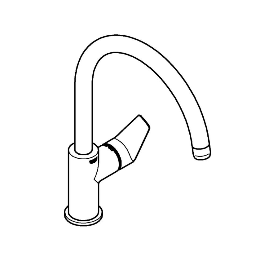 GROHE 31233001 - START Küchenarmatur, Hochglanz-Chrom