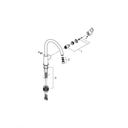 GROHE 31368001 - Spültischarmatur BAULOOP, glänzender Chrom