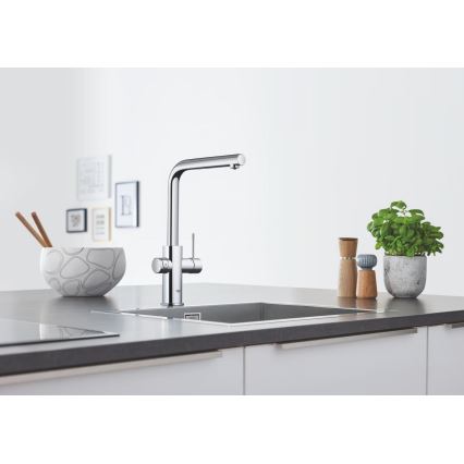 GROHE 31539000 - Spültischarmatur BLUE HOME mit L-Auslauf, glänzender Chrom