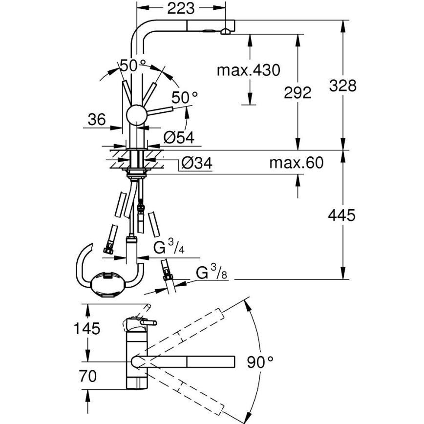 GROHE 31558GN0 - Küchenarmatur A, goldfarben