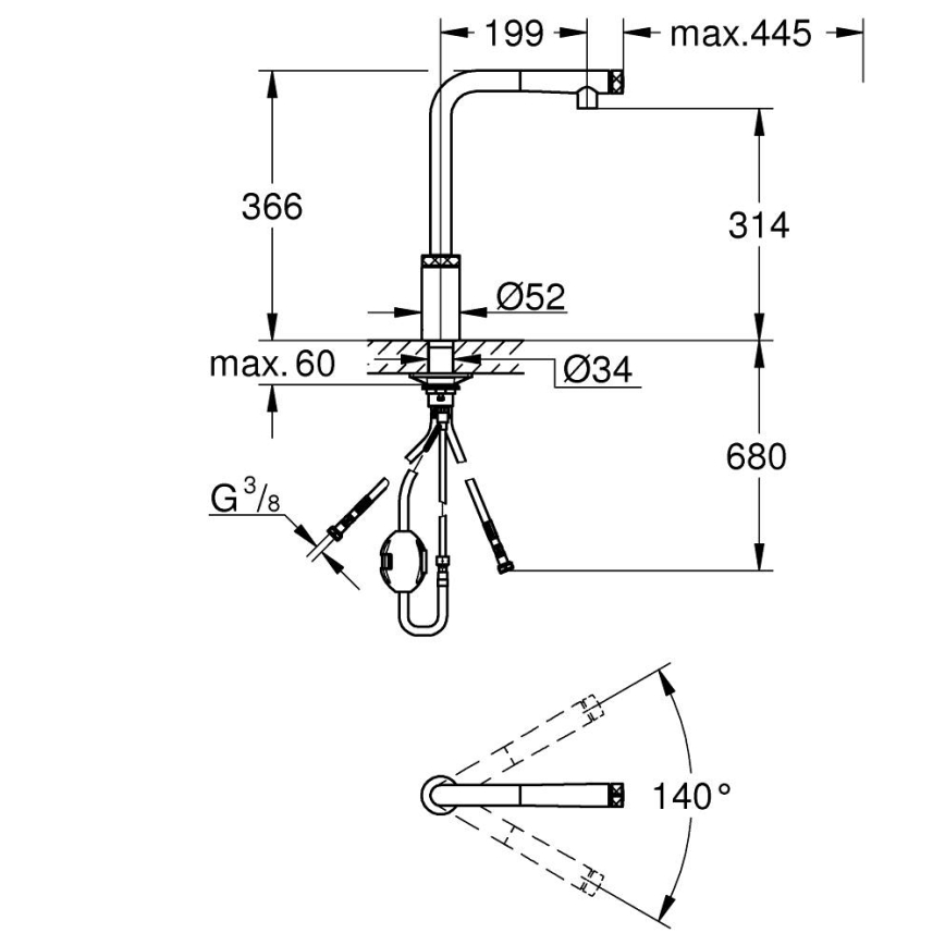 GROHE 31613DC0 - Spültischarmatur A SmartControl Edelstahl