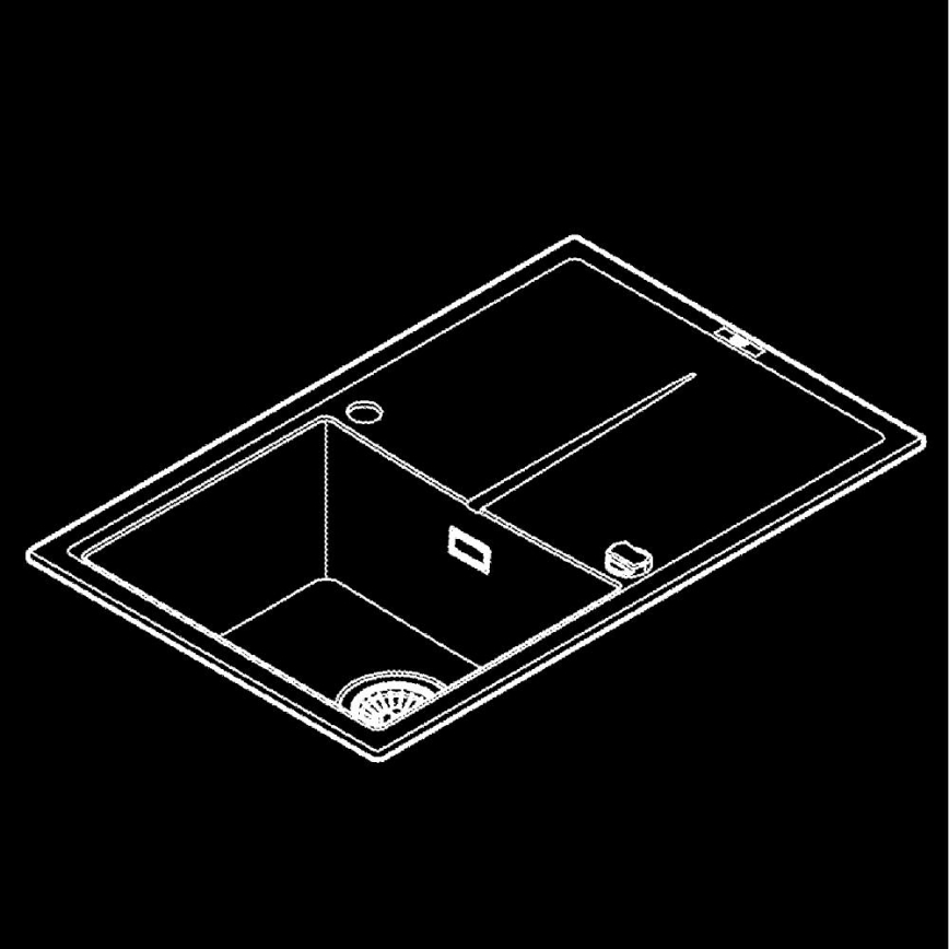 GROHE 31639AP0 - Küchenspüle K400 780 × 500 mm Stein/Schwarz