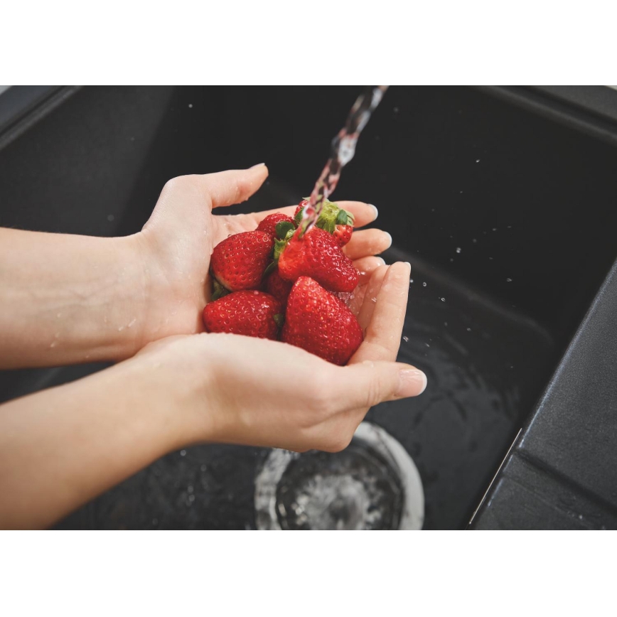 GROHE 31639AP0 - Küchenspüle K400 780 × 500 mm Stein/Schwarz