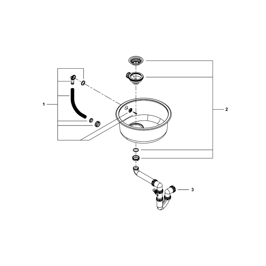 GROHE 31720SD0 - Küchenspüle K200 440 x 440 x 180, Edelstahl